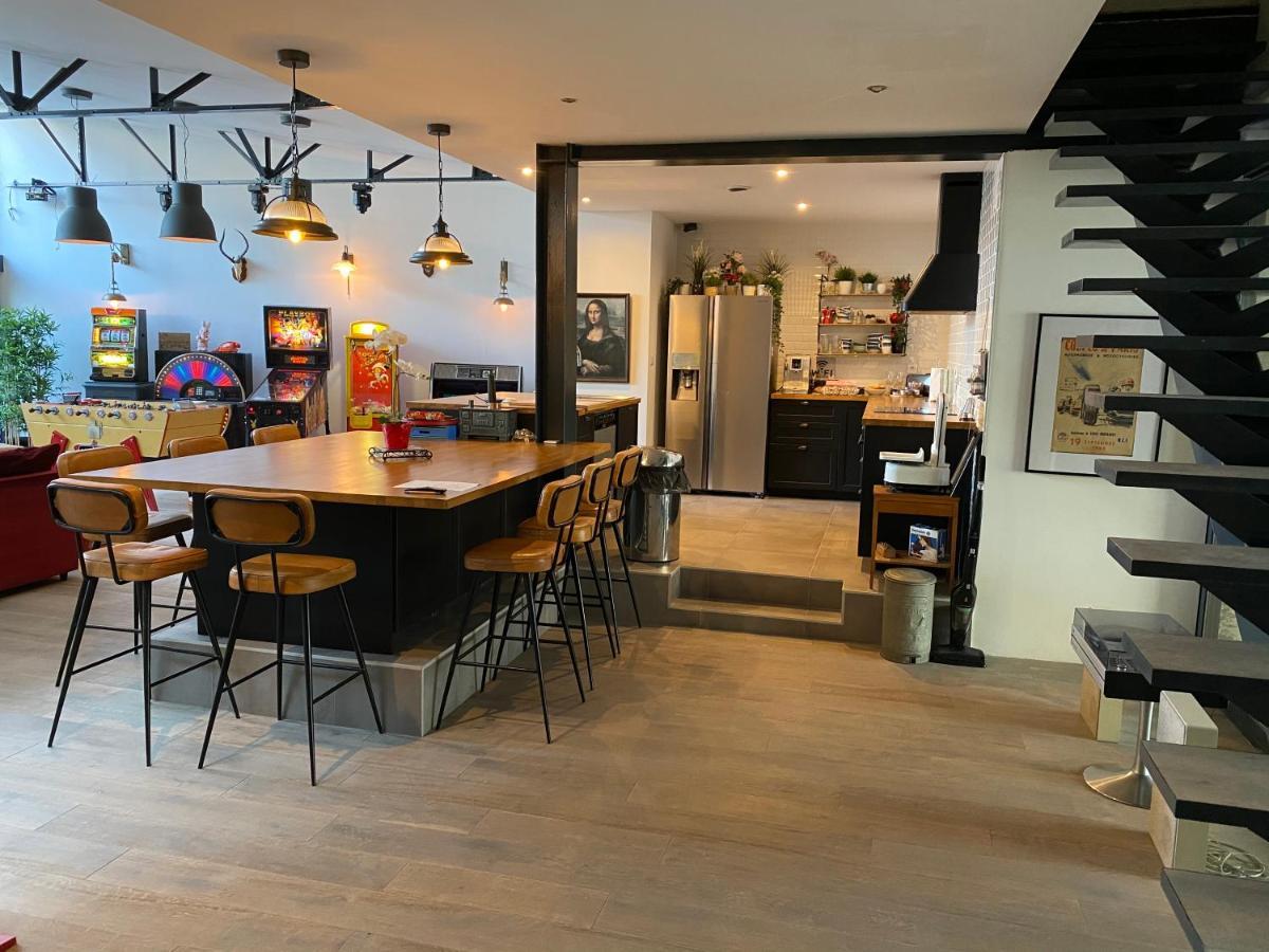 Loft Spa Reims-Fr 250M2 Privatifs, Piscine Interieure Chauffee, Spa Et Parking Dış mekan fotoğraf